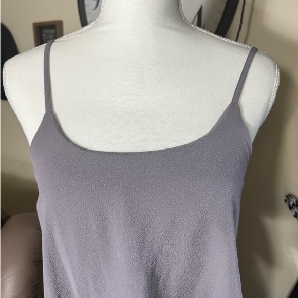 Purple gray ton Spaghetti strap High Low Sundress for Casual Wear - Picture 3 of 10